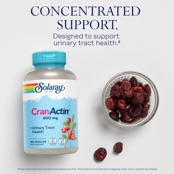 Solaray Cranactin Cranberry AF Extract Capsules, 400 mg