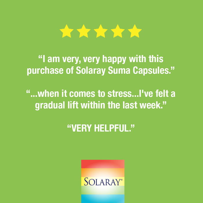 Solaray Suma Root 500mg | Adaptogenic Herb for Healthy Stress & Immune Function Support | Naturally Plant Sterols | Non-GMO & Vegan | 100 VegCaps