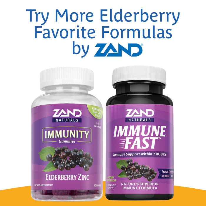 Zand Organic Elderberry Immunity Drink | Concentrated Healthy Immune System Function Support | 10.8 FL OZ Bottles (Pack of 8)