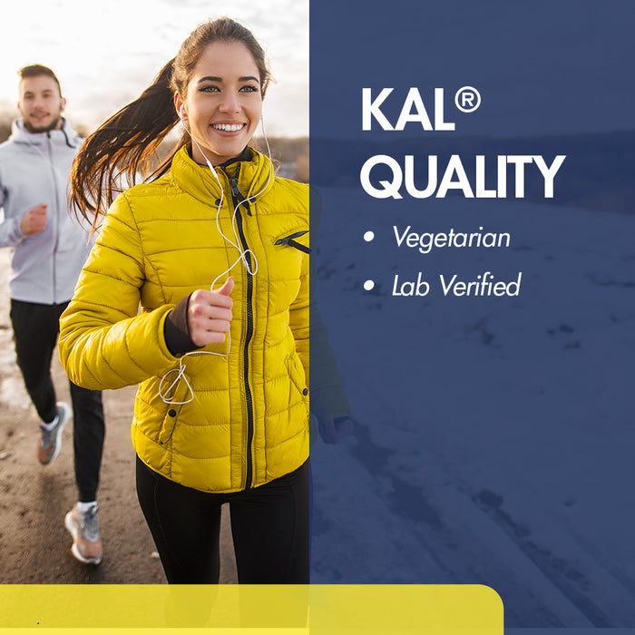 KAL B-12 1000 mcg Sustained Release | Healthy Metabolism, Energy, Nerve & Red Blood Cell Support | Vegetarian | Lab Verified | 50 Tablets