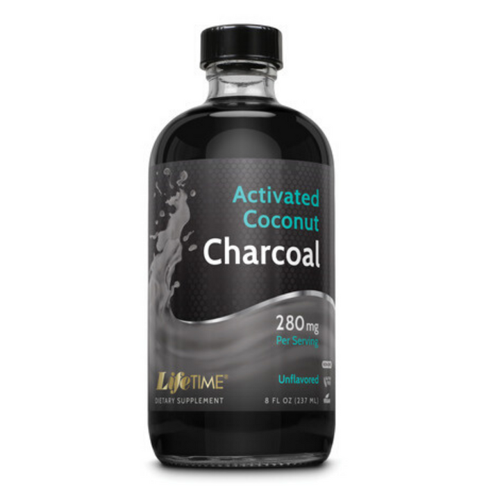 LIFETIME Activated Coconut Charcoal, Liquid, Unflavored (Btl-Glass) | 8oz