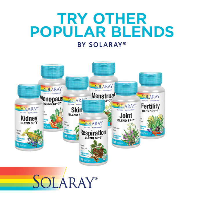 Solaray Artery Blend SP-9 | Herbal Blend w/ Cell Salt Nutrients to Help Support Healthy Arteries | Non-GMO, Vegan | 50 Servings | 100 VegCaps