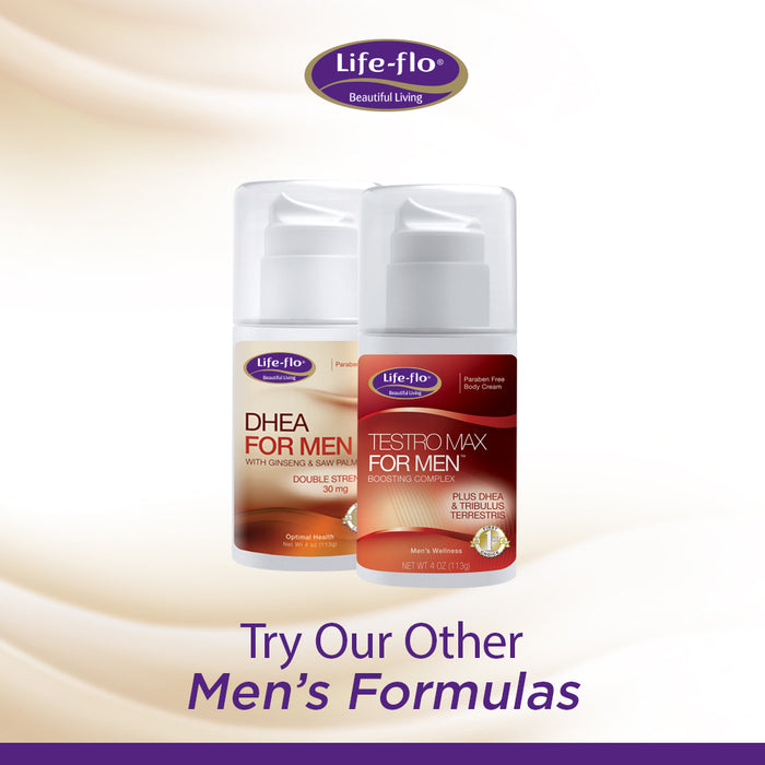 Life-Flo Progesta-Care Mens Formula | Natural Progesterone USP Cream For Optimal Balance | With MSM, Vit E, Grape Seed Extract | Unscented | 3oz