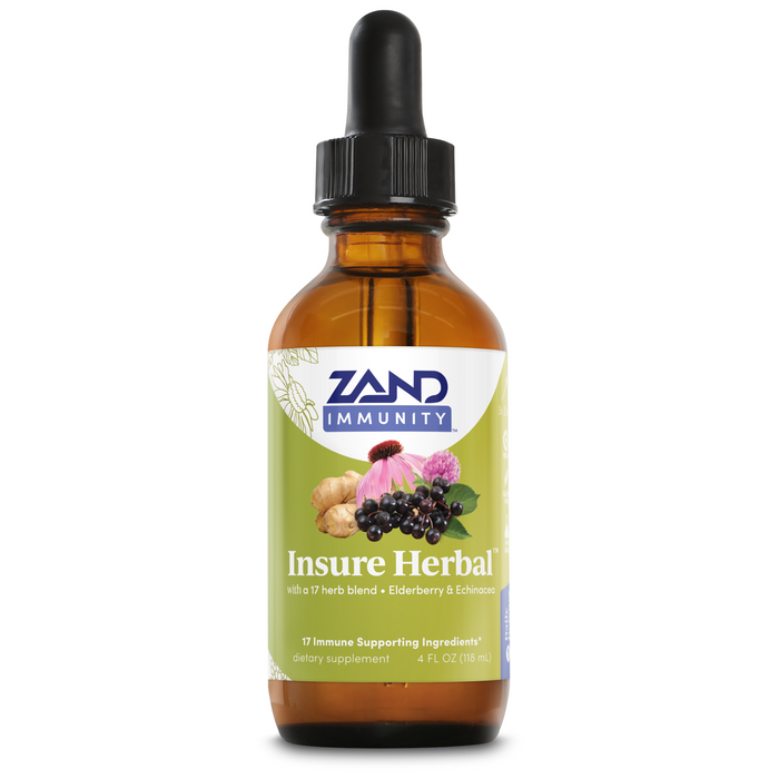 Zand Insure Immune Support, Herbal Liquid Echinacea Supplement, Features Goldenseal, Chamomile, Ginger & Valerian 8 oz (4 Ounce (Pack of 1))