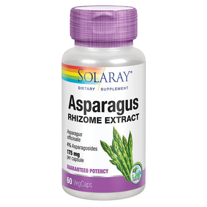 Solaray Asparagus Rhizome Extract 175 mg w/ Whole Root | Healthy Urinary Tract & Digestive Health Support | 60 VegCaps