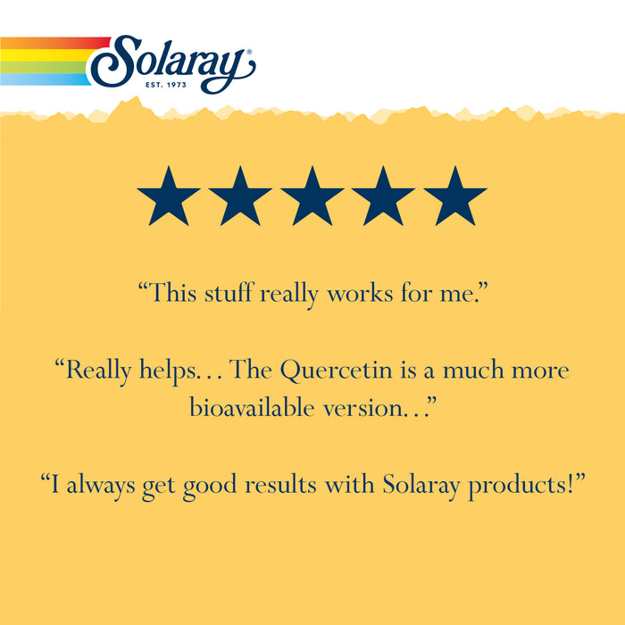 Solaray EMIQ Activated Quercetin, Sinus, Respiratory & Immune Health Support, Enhanced Absorption, 30 Servings, 30 VegCaps