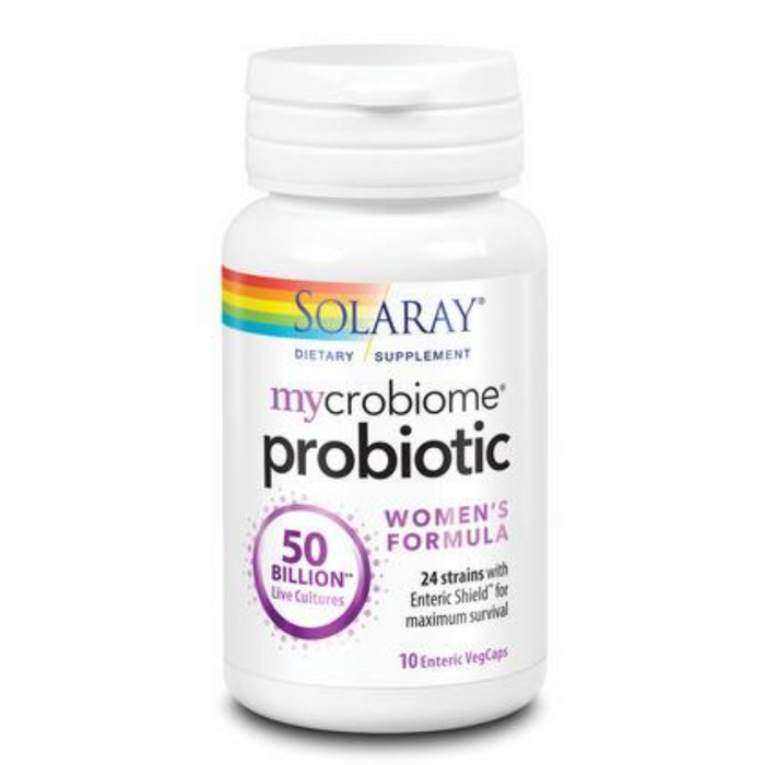 Solaray Mycrobiome Probiotic Womens Formula 10-Day, 50Bn, 24 Strain Once Daily | 10 ct 50 bil