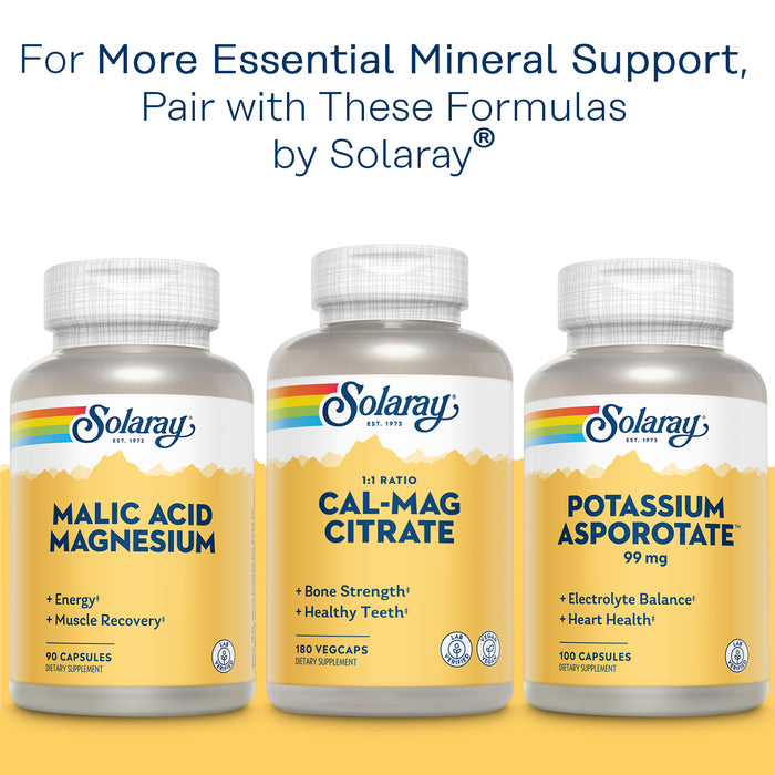 Solaray Potassium Citrate, Healthy Electrolyte Balance, Nerve & Muscle Function Support,  Vegan, 60 VegCaps