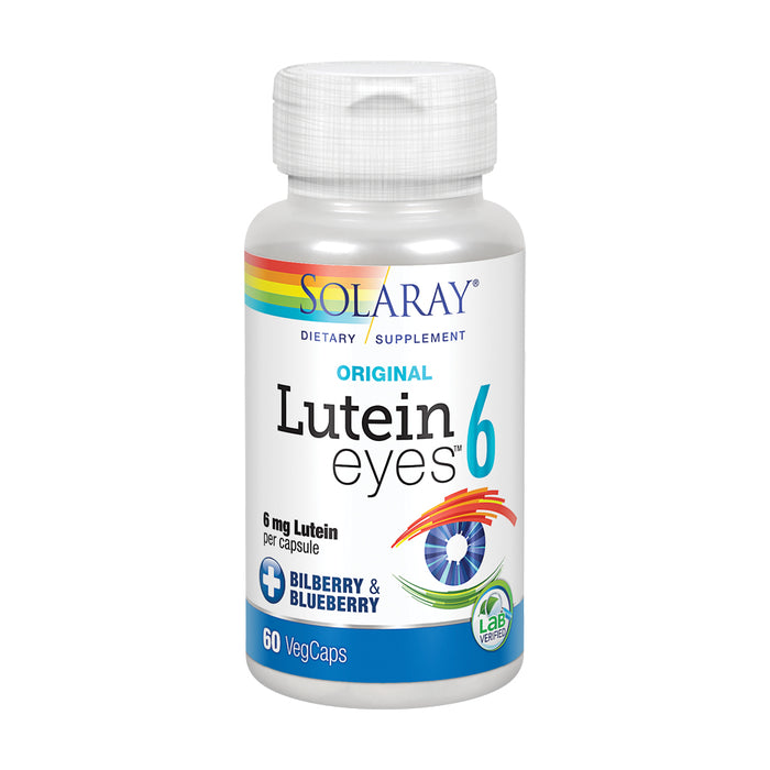 Solaray Original Lutein Eyes, 6 mg | Eye & Macular Health Support Supplement w/ Naturally Occurring Lutein and Zeaxanthin | Non-GMO | Vegan (60 CT)