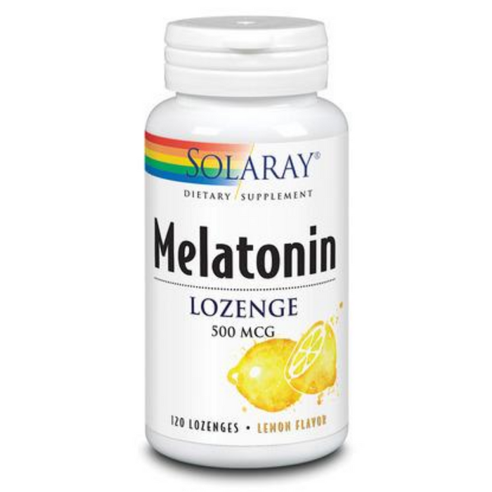 Solaray Melatonin, Lozenge, Lemon (Btl-Plastic) | 500mcg 120ct