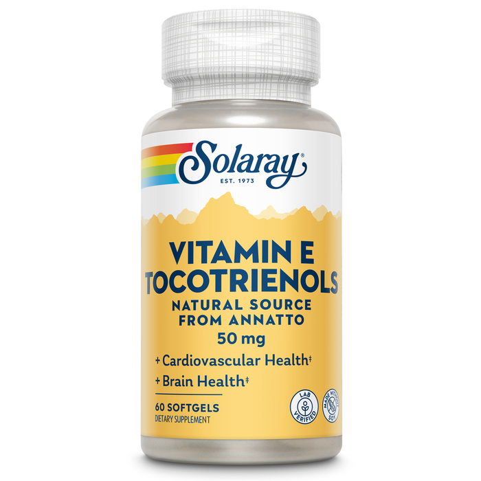 Solaray Vitamin E Tocotrienols 50mg | Healthy Brain Function Support | Soy Free | 50ct