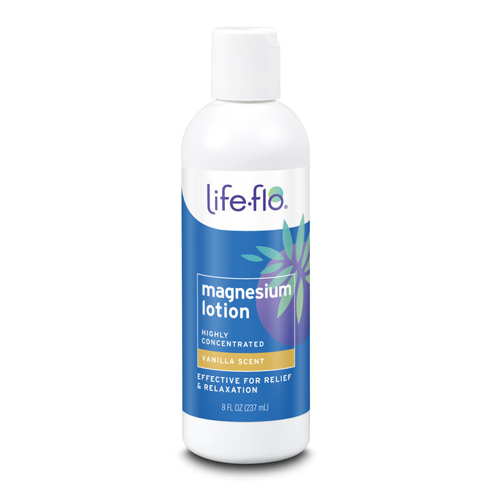 Life-flo Magnesium Lotion, Vanilla Scent - Relief and Relaxation with Magnesium Chloride from the Zechstein Seabed - Dermatologist Tested, Hypoallergenic, 60-Day Guarantee, Not Tested on Animals