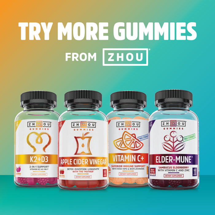 Zhou Screen Eyes Gummies | Formulated with Lutemax 2020 and Marigold Extract | Blue Light Formula | Tropical Berry Flavor | 30 Servings, 60 Chewable Gummies