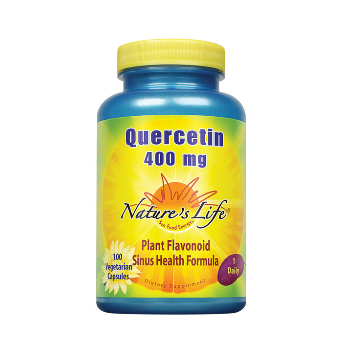 Nature's Life Quercetin 400mg | May Support Healthy Cells, Immune & Cardiovascular Functions & Healthy Sinuses | 100 Vegetarian Capsules