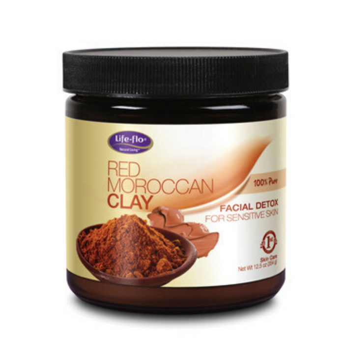 LIFE-FLO Red Moroccan Clay, Powder (Jar) | 12.5oz