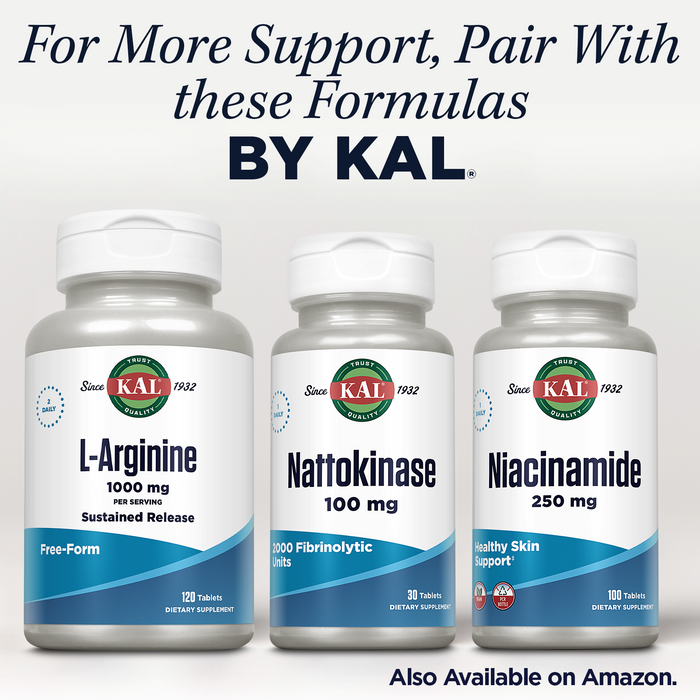 KAL Nattokinase 2000 FU - Nattokinase 100mg - Healthy Blood Circulation Supplements Support - Enteric Coated - Lab Verified, 60-Day Guarantee - 100 Servings, 100 Tablets