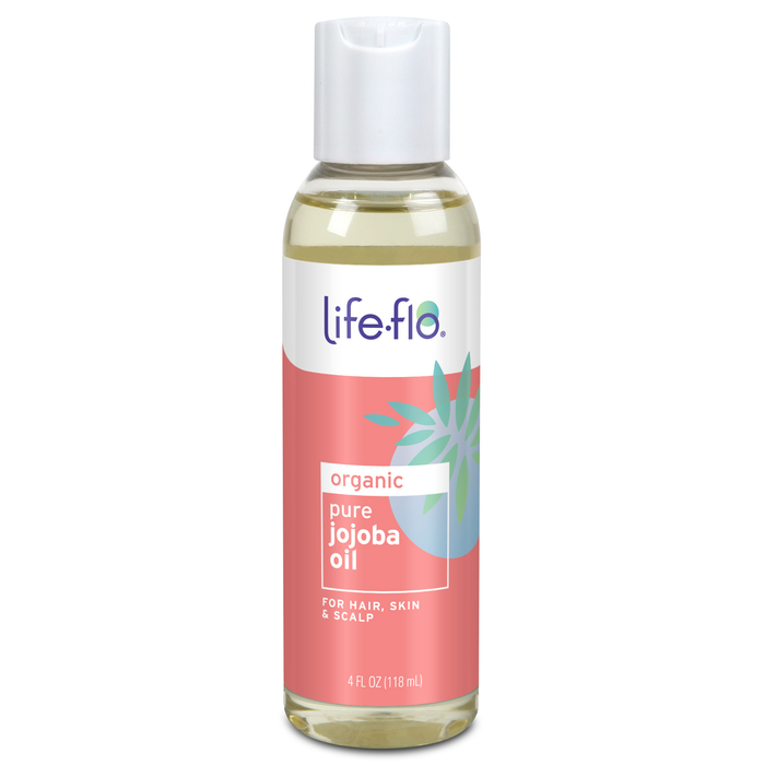 Life-flo Pure Jojoba Oil, Organic | Moisturizer and Nutrient for Dry Hair, Scalp, Skin, Nails & Cuticles | 4oz