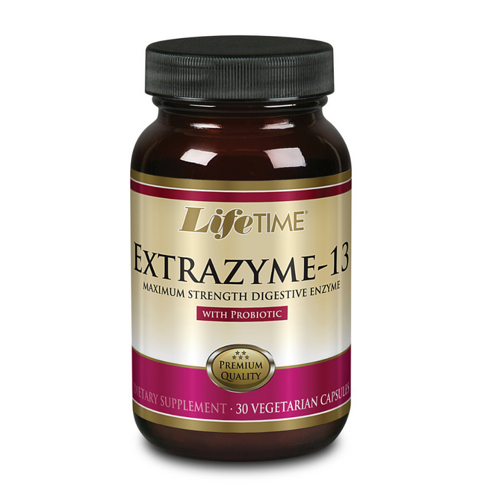 LIFETIME Extrazyme-13 w/ Probiotic, Veg Cap (Btl-Glass) | 30ct