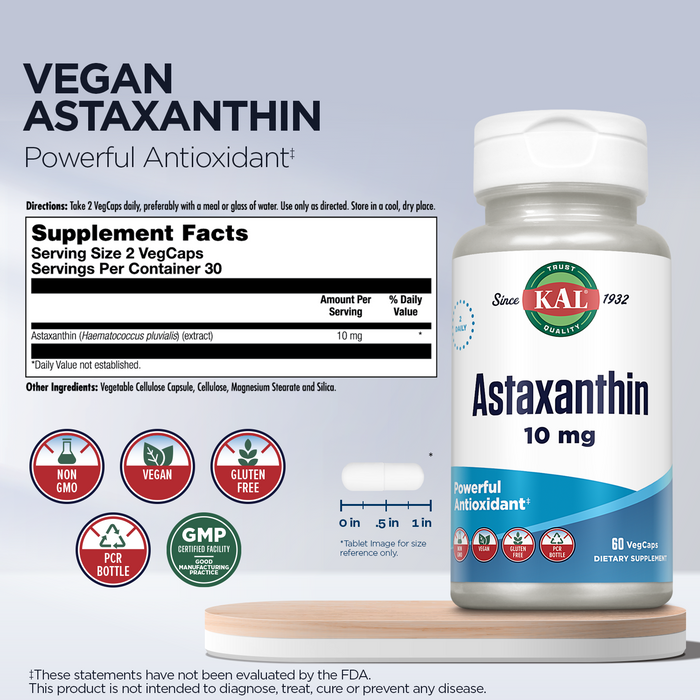 KAL Astaxanthin 10mg | 60ct