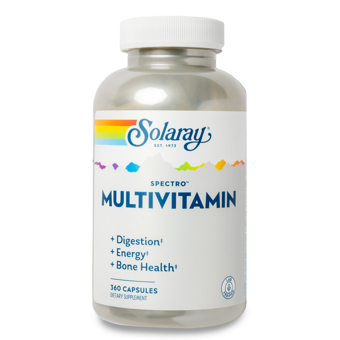 Solaray Spectro Multivitamin with Iron - Multi Vitamin with Calcium, Magnesium, Energizing Greens, Herbs & Digestive Enzymes - Digestion, Energy, and Bone Health Support