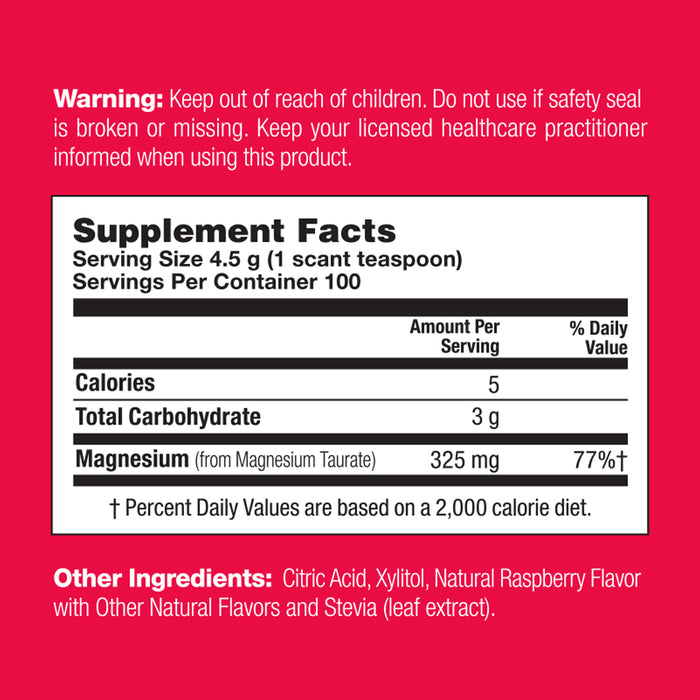 KAL Heart Magnesium Heart-Healthy Drink | 325 mg from Mag Taurate | Cardiac & Circulation Support | 15.7oz, 100 Serv.