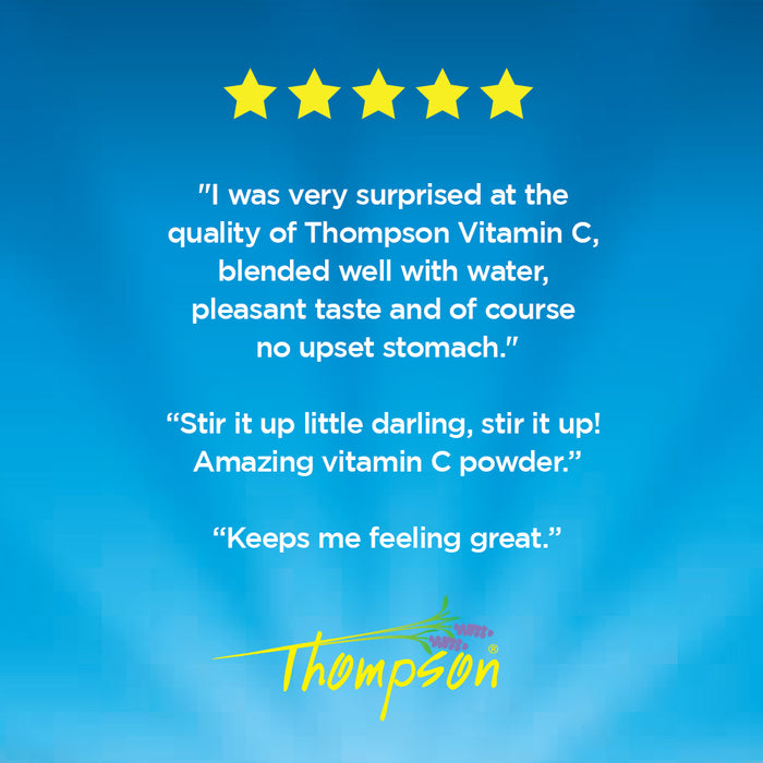 Thompson Vitamin C Powder | 5000mg | 100% Pure Ascorbic Acid | Immune Support & Antioxidant Supplement (8oz) (8 oz)