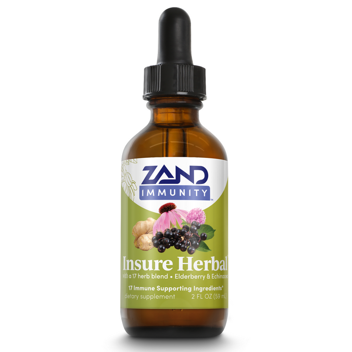 Zand Insure Immune Support, Herbal Liquid Echinacea Supplement, Features Goldenseal, Chamomile, Ginger & Valerian 8 oz (2 Fl Oz (Pack of 1))