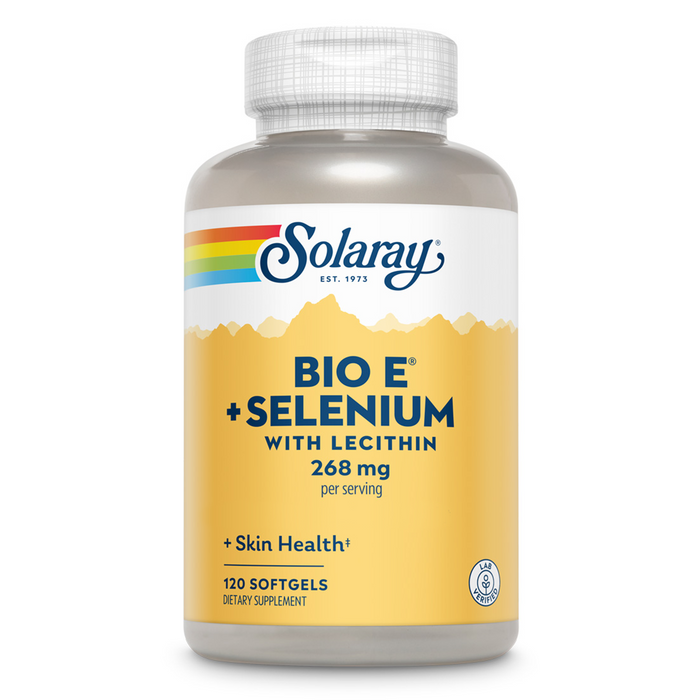 Bio Vitamin E 400 IU (268 mg) with Selenium 100 mcg and Lecithin - Thyroid Support, Antioxidant and Immune Support Supplement - High Absorption, Lab Verified, 60-Day Guarantee, 60 Serv, 120 Softgels