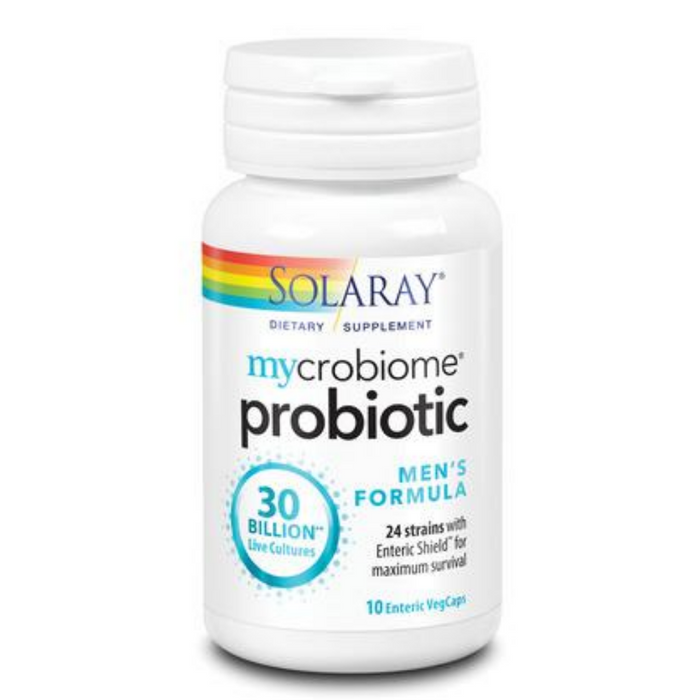 Solaray Mycrobiome Probiotic Mens Formula 10-Day, 30Bn, 24 Strain Once Daily | 10 ct 30 bil