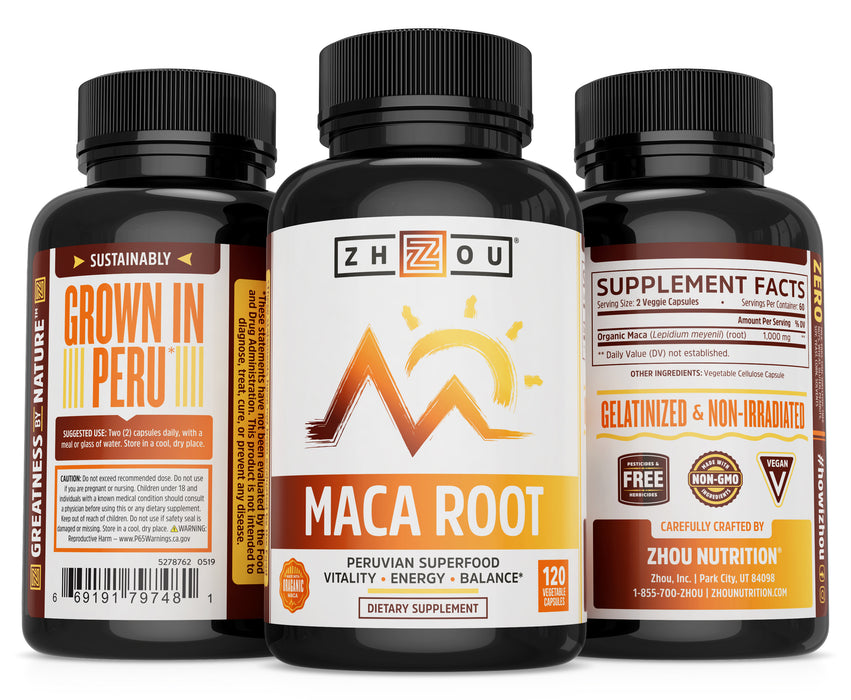 MACA Superfood Organic : 79748: Vcp, (Btl-Plastic) 1000mg 120ct