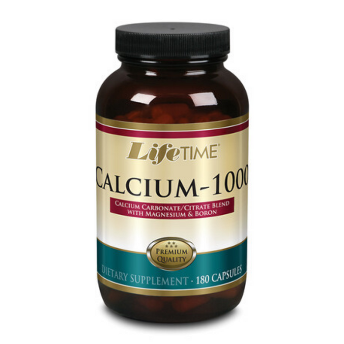 LIFETIME Cal w/ Mag & Boron Citrate, Capsule (Btl-Glass) 1000mg | 180ct