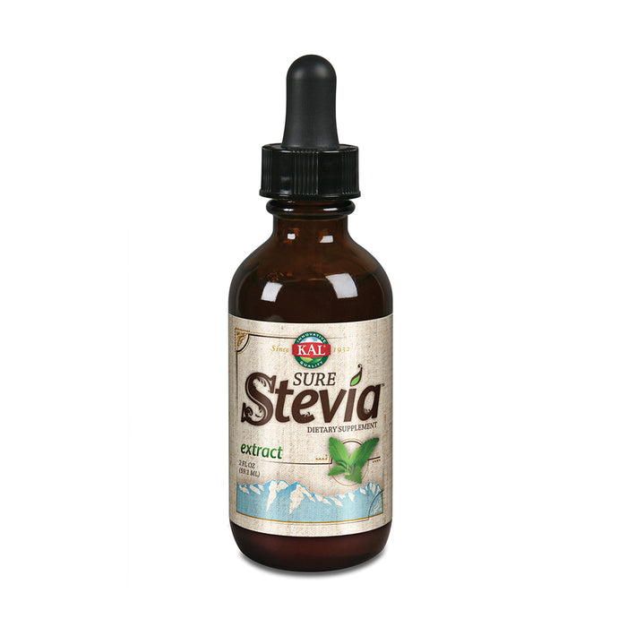 KAL Sure Stevia Drops,  Low Carb, Zero Calorie Sweetener, Keto Friendly, Great Tasting Liquid Stevia, Low Glycemic, 60-Day Money Back Guarantee (Unflavored)