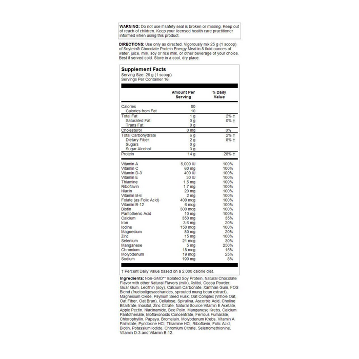 Solaray Soytein w/ No Sugar, Powder, Chocolate (Can) | 400g