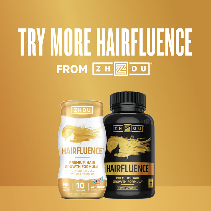 Zhou Hairfluence Tame & Shine Hair Oil for Frizz-Free Healthy Shine | Scientifically Formulated Hair Oil Serum & Detangler with Keratin, Biotin, Argan, Baobab, Marula, Castor Oils | 2 oz