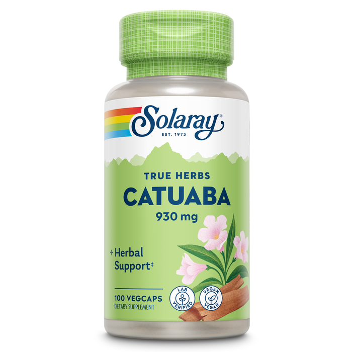 Solaray Catuaba Bark Extract 930 mg | Healthy Libido, Mood & Energy Support | Whole Bark | No Excipients or Fillers | Non-GMO & Vegan | 100 VegCaps