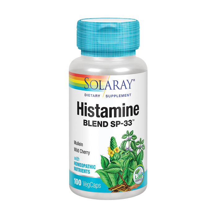 Solaray Histamine Blend SP-33 | Herbal Blend w/ Cell Salt Nutrients for Healthy Histamine Response Support | Non-GMO & Vegan | 50 Serv | 100 VegCaps