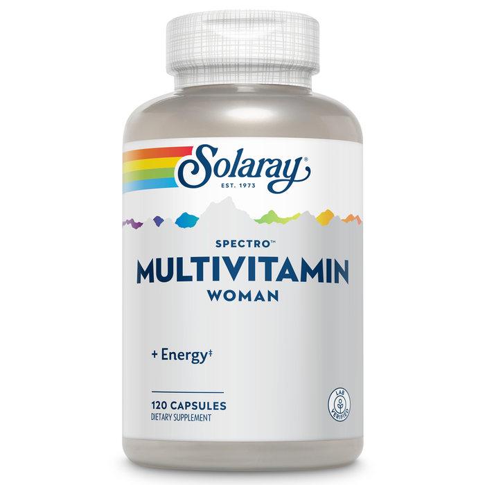 Solaray Spectro Multivitamin for Men, Men's Multivitamin for Energy and Overall Wellness with Saw Palmetto, Pumpkin Seed, Digestive Enzymes, and More, 60-Day Guarantee, 30 Servings, 120 Capsules