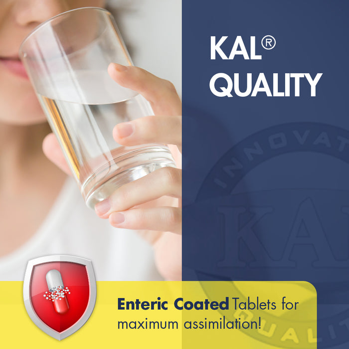 KAL S.O.D. 2000 | Superoxide Dismutase | Antioxidant Activity | Enteric Coated for Maximum Assimilation | Lab Verified | 50 Tablets