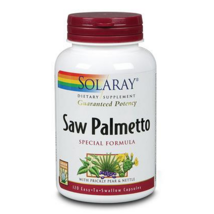 Solaray Guaranteed Potency Saw Palmetto Extract, Veg Cap (Btl-Plastic) 320mg | 120ct