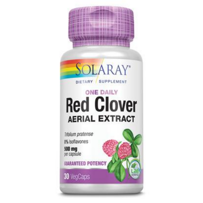 Solaray Red Clover Aerial Extract One Daily, Veg Cap (Btl-Plastic) 500mg | 30ct