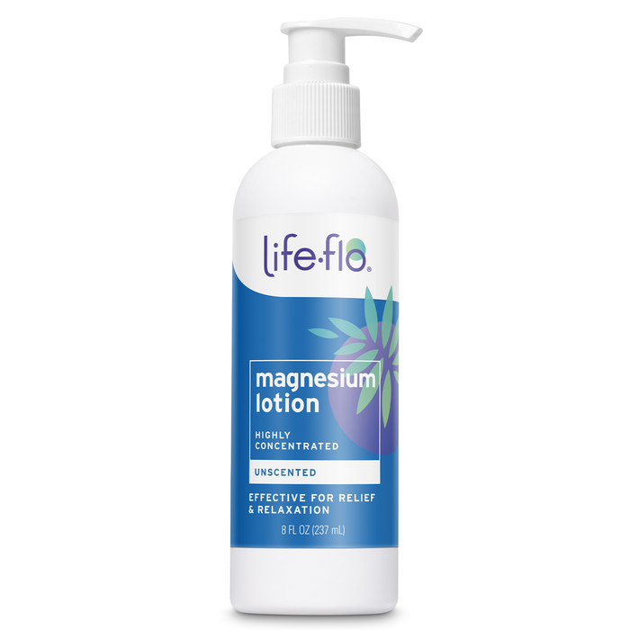 Life-flo Magnesium Lotion, Unscented Body Lotion, Relief and Relaxation w/ Magnesium Chloride from Zechstein Seabed, Dermatologist Tested, Hypoallergenic, 60-Day Guarantee, Not Tested on Animals, 8oz