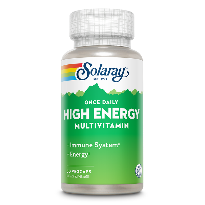 SOLARAY Once Daily High Energy Multivitamin for Women and Men - Energy Supplements - Immune Support w/ Vitamin C, A, D and E, Vitamin B Complex, Trace Minerals, 60-Day Guarantee, 60 Serv, 60 VegCaps (30 Servings, 30 VegCaps)