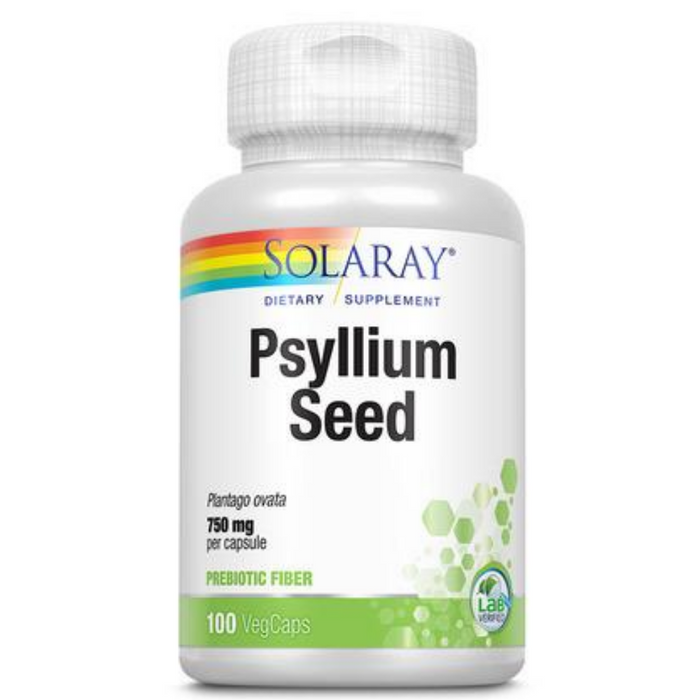 Solaray Psyllium Seeds Capsules, 600 mg | 100 Count