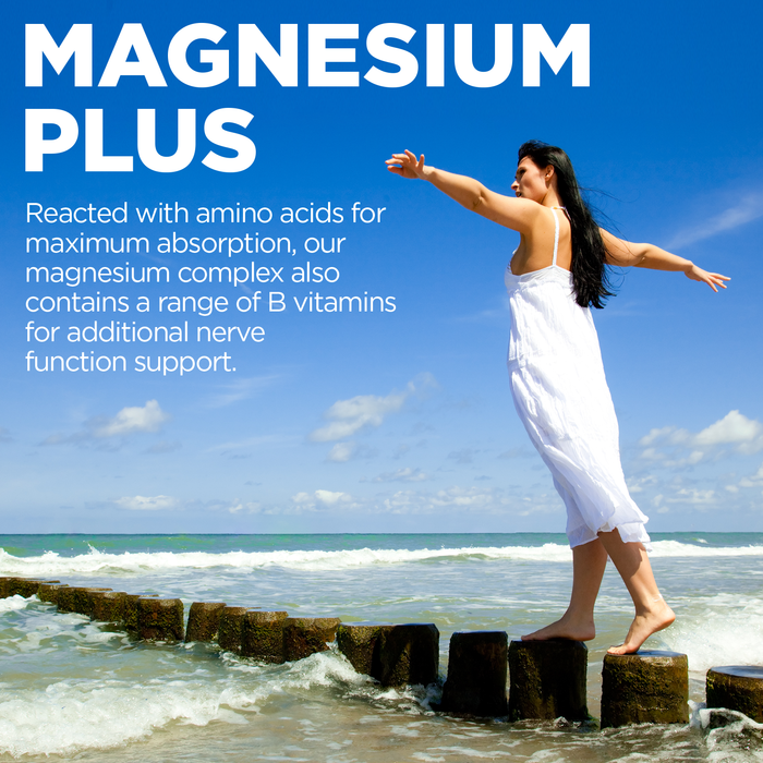 KAL Magnesium Amino Acid Chelate 220mg, Chelated Magnesium Supplement w/ B Vitamins, Relaxation, Bone Strength, Heart Health, Nerve and Muscle Function Support, Vegan, Gluten Free, 50 Serv, 100 Tabs