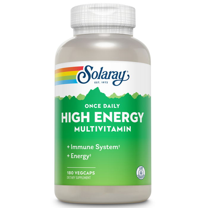 SOLARAY Once Daily High Energy Multivitamin for Women and Men - Energy Supplements - Immune Support w/ Vitamin C, A, D and E, Vitamin B Complex, Trace Minerals, 60-Day Guarantee, 60 Serv, 60 VegCaps (180 Servings, 180 VegCaps)