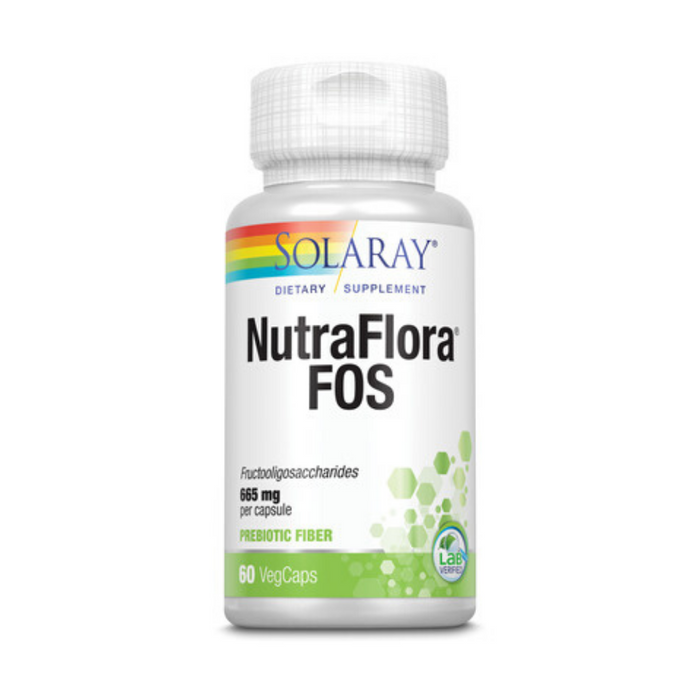 Solaray NutraFlora FOS Prebiotic | 60 ct 770 mg