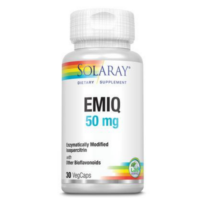 Solaray EMIQ Activated Quercetin, Sinus, Respiratory & Immune Health Support, Enhanced Absorption, 30 Servings, 30 VegCaps