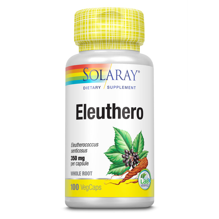 Solaray Eleuthero | Adaptogen for Healthy Stress, Stamina & Mental Alertness Support | Non-GMO, Vegan | 100ct, 50 Serv.