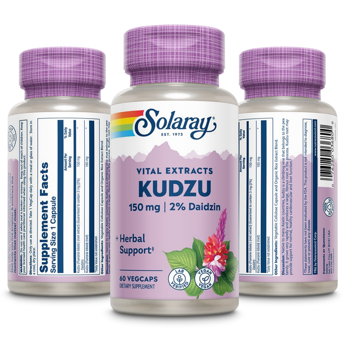 Solaray Guaranteed Potency Kudzu Root Extract, Veg Cap (Btl-Plastic) 150mg | 60ct