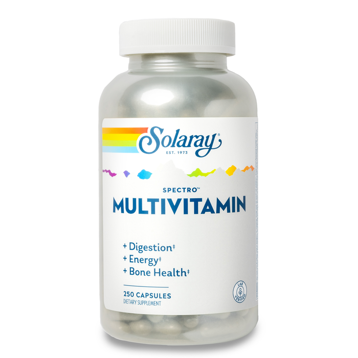 Solaray Spectro Multivitamin with Iron - Multi Vitamin with Calcium, Magnesium, Energizing Greens, Herbs & Digestive Enzymes - Digestion, Energy, and Bone Health Support